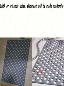 Quick-Drying Anti-Slip Round Hole Shower Mat - Durable PVC Material, Anti-Slip And Fast Draining, Suitable For Bathtub, Shower Enclosure And Bathroom - Ideal For Home And Hotel Use, Shower Accessory, Modern Bathroom Accessory, Smooth Texture. - Multicolor - View 11