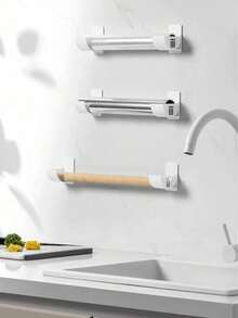 Adjustable No-Hole Trash Bag Holder, Kitchen Storage Rack For Garbage Bags, Cling Wrap, Umbrellas, Rolling Pins, Can Also Be Used As Cling Wrap Rack, Kitchen Organizer, Sink Organizer, Cabinet Organizer, Kitchen Tool Holder, Kitchen Storage Container, Mother's Day Gift, Gift For Mom