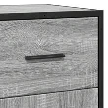 Aparador vidaXL Sonoma gris 35,5x35x76 cm madera compuesta y metal - Multicolor - Ver 9