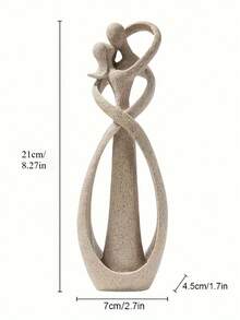 1pc Abstract Couple Embrace Decoration Craft, Sandstone Couple Sculpture, Home Desk Love Art.Table Centerpiece,Shelf Decor,Room Decor, Home Decor. Best - Multicolor - View 12