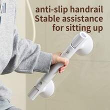 1pc Extra Large & Thick Suction Cup, No Drilling Required, Removable & Movable Vacuum Grab Bar, Suitable For Bathroom, Bedroom, Living Room Wall, Glass Door, Toilet Safety Railing - Fits 6 Scenarios