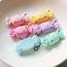 6/18/30 chiếc kẹo mút nhựa dễ thương - Mặt phẳng - Không có lỗ - Macaron Hồng, Vàng, Xanh lá, Tím, Cam, Đỏ, Nâu, Vàng - Mặt phẳng trang trí thủ công sổ lưu niệm - kẹo - Xem 10