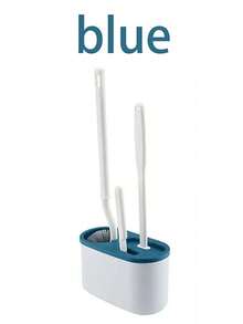 一套四合一马桶刷套装（1个长柄马桶刷、1个硅胶刷、1个凹槽刷、1个防漏马桶刷架），浴室清洁套装，马桶清洁刷，浴室配件，无死角三合一轻巧豪华马桶清洁刷架 - 彩色 - 查看 13