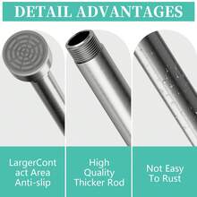 DYHOME Stainless Steel Shower Curtain Rod, Non-Slip And Rustproof, Extendable Shower Curtain Rod Without Drilling, Suitable For Wardrobes, Bathrooms And Balconies - Brushed Nickel - View 8