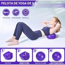 NEWKIBOU Kit Pilates 13 en 1 Profesional para Mujeres - Incluye Aro Pilates, Pelota Yoga 25cm, 5 Bandas de Resistencia, Accesorios para Entrenamiento en Casa, Yoga y Fitness - Equipo Completo Hogar(Morado) - Multicolor - Ver 6