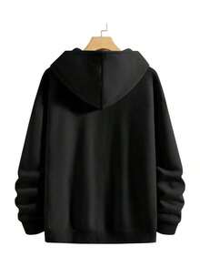 Unisex "Red Bull Racing X Mobil 1" F1 Team Print Hooded Sweatshirt With Pockets - Comfortable And Soft For Autumn/Winter Streetwear2026 - 黑色 - 查看 2