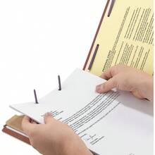 Smead Pressboard Classification File Folder With SafeSHIELD Fasteners 1 Divider 2" Expansion Legal Size Red 10 Per Box 18775 - Red - View 6