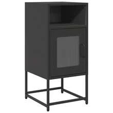 Comodino vidaXL, nero, 36x39x78 cm, acciaio laminato a freddo - Multicolore - Visualizzare 10