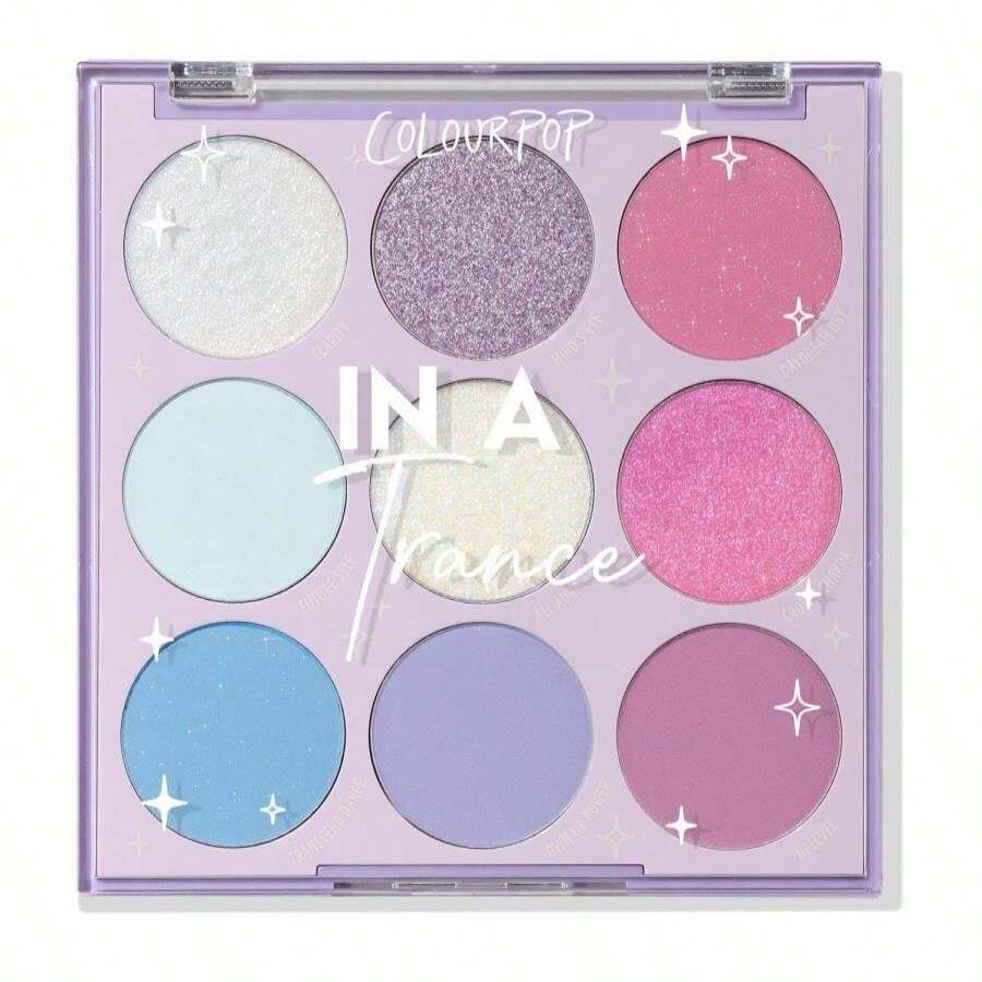 ColourPop Eyeshadow Palette - Eye Makeup Palette With Matte, Metallic, Matte Sparkle &Amp; Glitter Finishes - High-Pigment Eye Makeup With A Long-Wearing Formula - In A Trance (0.3 Oz) - 銀色 - 查看 1