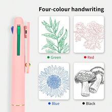 6 Count Multicolor Ballpoint Pens 4 In 1 Macaroon Colors 0.5mm Fine Point Smooth Writing For Office School Use - 12 chiếc Morandi + Macaroon - Xem 4
