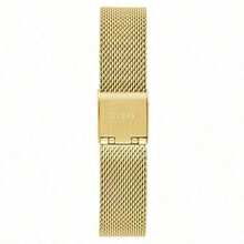 Guess 1件女士梦幻香槟色圆形表盘模拟腕表，精致链式设计，独特球形水晶连接，水晶表圈和表盘相得益彰，女士礼物，GW0550L2 - 金色 - 查看 7