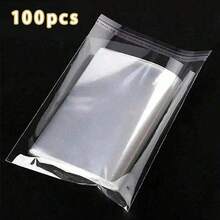 50/100 túi bao bì OPP trong suốt, thích hợp để đóng gói sách, đồ trang trí, văn phòng phẩm, quà tặng, thực phẩm. Túi chống bụi và chống ẩm, thích hợp cho mùa tựu trường/Ngày lễ tình nhân. - trong suốt - Xem 2