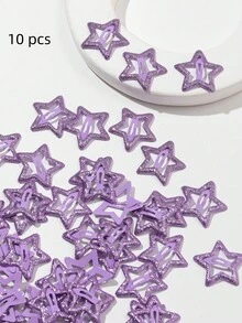 2/10/20/40个装 女士粉色星星时尚基础款发夹，发饰，情人节饰品 - 粉色 - 查看 23