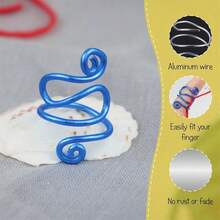 10PCS Handcrafted Adjustable Crochet Loop Rings For Knitting & Crocheting: Comfort Fit Tension Ring, Gift For Crafting Enthusiasts - Multicolor - View 6