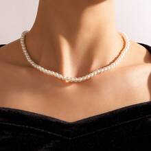 Elegant Versatile Pearl Necklace For Women Single Layer Choker Collarbone Chain - 30432-nek-S - Xem 7