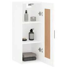 VidaXL biała szafka ścienna 34,5 x 34 x 90 cm, materiał drewnopochodny - Wielokolorowe - Zobacz 5