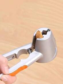 1pc-Chestnut Clamp Stainless Steel Chestnut Cutting Tool Pistachio Nut Bottle Opener Macadamia Nut Knife, Walnut Bottle Opener, Metal Nut Bottle Opener Pliers Multifunctional Nutcracker - Multicolor - View 3