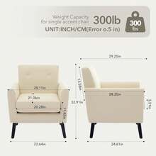 PtioHavn Sillón Sofá Individual Elegant Velvet Terciopelo Mueble Sala - Blanco - Ver 2