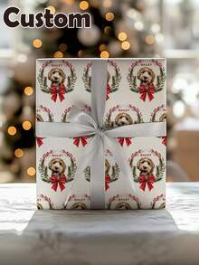 Custom Pet Photo Wrapping Paper, Personalized Names And Photos, Custom Gift Wrapping Paper, Personalized Wrapping Paper, Custom Wrapping Paper With Pet Photos And Text, Fun Custom Christmas Gifts, Party Wrapping Paper, Holiday Wrapping Paper, Valentine'S Day Gifts, Gifts For Him/Her - Multicolor - View 4