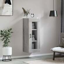 Armario de pared vidaXL en gris Sonoma, 34,5 x 34 x 90 cm. - Multicolor - Ver 3