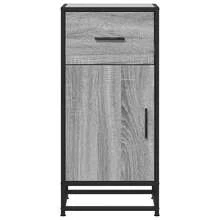 Aparador vidaXL Sonoma gris 35,5x35x76 cm madera compuesta y metal - Multicolor - Ver 4