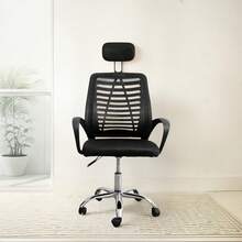 Monhey Office Chair, Ergonomic Office Chair with Lumbar Support & 3D Headrest & Flip Up Arms Home Office Desk Chairs Rockable High Back Swivel Computer Chair White Frame Black Mesh Study Chair, Gaming chair - Negro - Ver 8