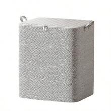 Tas Penyimpanan Pakaian Non-Woven Abu-abu Bergelombang, Tas Penyimpanan Kamar Tidur Rumah Tangga, Tas Penyimpanan Pakaian & Perlengkapan Tidur, Tas Pindahan Non-Woven Kapasitas Besar - Light Grey - View 4