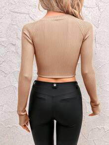 DUKEZA Women Sweaters - Apricot - View 2