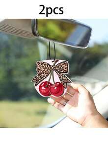 Leopard Print Car Fragrance Sheets, Car Air Freshener, Car Fragrance Mirror Hanging Decor, Creative Personalized Car Fragrance Sheets, Suitable For Car Interior And Wardrobe, Long-Lasting Scented Paper Air Freshener Hanging Decor, Car Interior Decoration, Car Accessories, Can Be Used For About 3 Months After Unsealing - Multicolor - View 18