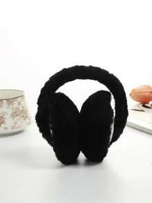 Windproof Warm Solid Color Ear Muffs - Rear-Wearing Ear Muffs, Soft Plush Ear Protection, Foldable Ear Muffs, Comfortable Winter Outdoor Ear Warmers, Winter Accessories, Skiing Equipment Ear Cover - Multicolor - View 7