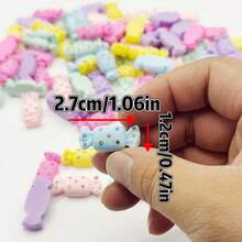 6/18/30 chiếc kẹo mút nhựa dễ thương - Mặt phẳng - Không có lỗ - Macaron Hồng, Vàng, Xanh lá, Tím, Cam, Đỏ, Nâu, Vàng - Mặt phẳng trang trí thủ công sổ lưu niệm - kẹo - Xem 2