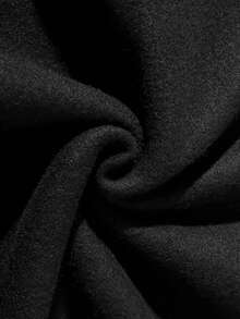 Sudadera informal con capucha para mujer, con cordón ajustable y estampado gráfico, mangas largas y caídas. - Negro - Ver 5