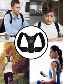 Adjustable Posture Corrector For Men & Women - Lower Back Pain Relief Brace, Comfortable Shoulder Support, Neck & Back Pain Alleviation - Black - View 9