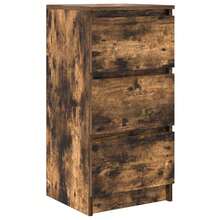 Buffet vidaXL en chêne fumé, 37,5 x 35 x 76 cm, bois d'ingénierie - Multicolore - Voir 2