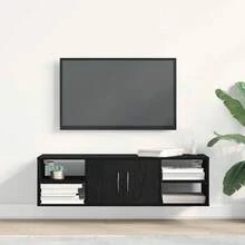 Étagère murale vidaXL Chêne noir 140 x 41 x 75 cm Matériau à base de bois - Multicolore - Voir 4