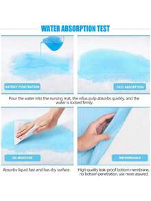 Super Absorbent Underpad, Extra Large Disposable Incontinence Pads, Protective Bed Pads, Chucks, For Adults, Elderly, Pet,Furniture & Surface Protection Pee Pad - Blue and White - View 11