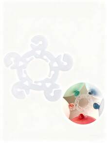 多功能气球簇支架配件 - 采用柔韧耐用的可重复使用塑料制成，设计用于安全地将气球颈部插入指定槽口，从而实现干净利落的气球簇。 - 彩色 - 查看 2