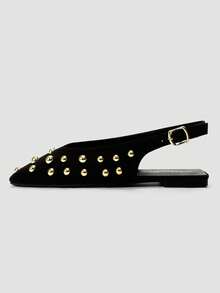 ADAMUMU New Women's High-End Fashion Comfortable Sequin Flat Shoes, Cute For Daily Wear, Spring/Summer Holiday - Black - View 5
