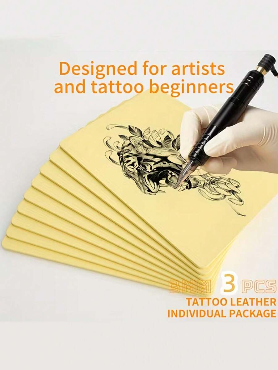 20 miếng da giả tập xăm kích thước A4, dày 1/3mm, hai mặt, làm từ silicon, dùng để tập xăm lông mày, trang điểm vĩnh viễn, dụng cụ xăm hình.