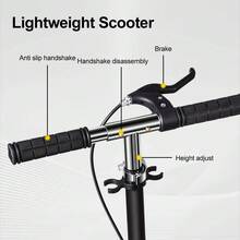 Portable Foldable Scooter With Large Wheels - One-Touch Easy Fold, Adjustable Handlebar, 100 Kg Capacity, For A Smooth Ride, Lightweight, Anti-Shock Suspension - Outdoor Scooters For Teenagers And Adults - Black - View 10