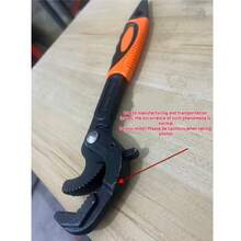 Adjustable Ratchet Wrench Tool - Ergonomic Handle, Metal Structure For Home Repair And DIY Projects, Black & Orange Design, Adjustable Wrench, Hand Tool Accessory