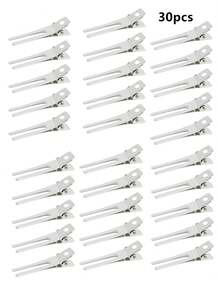 150/100/50/30/20/10 piezas Pinzas para el cabello con doble diente, Pinzas para el cabello de metal, Para peinados y hacer lazos, Pinzas rizadoras de calidad de salón - Multicolor - Ver 15