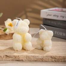 1pc Rose Bear Scented Candle, Available In Large And Small Sizes, Multiple Color Options, Suitable For Valentine's Day Candles, Valentine's Day Gifts, Birthday Gifts, Romantic Wedding Fragrance Decor, Living Room And Bedroom Decorations - Multicolor - View 9