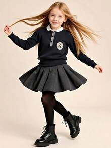 1件装保暖内衬舞蹈紧身裤，带脚蹬和防滑鞋底，加厚保暖，适合秋冬季穿着 - 黑色 - 查看 10