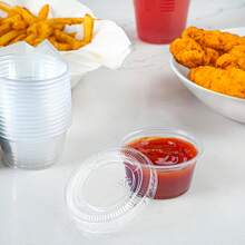 25/50 Sets -2 Oz Portion Cups With Lids Plastic Cups For Meal Prep, Portion Control, Salad Dressing, 60ml Jello Shots, & Medicine Small Plastic Containers With Lids, Christmas Party Christmas Decor Christmas Decorations Christmas Gifts And Decor Decorations S-Disposable Plastic To-Go Cups And Lids, Mini - 2 Oz Jello Shot Cups, Small Plastic Containers With Lids, Airtight And Stackable Portion Cups, Salad Dressing Container, Dipping Sauce Cups, Condiment Cups-, Souffle Cups, Sample Cups, Slime Containers, Disposable Ramekins, Catering Supplies, Lunch Accessories, Party Favors, Tasting Cups, Sauce Pots, Craft Storage, Picnic Essentials, Restaurant Supplies, BPA Freee, Leak Proof[Mini Boxes, Sauce Containers, Plastic Dispensing Boxes, Plastic Bowls, Plastic Cups, Disposable Bowls, Clean And Hygienic, Hinged Lids, And Fast Shipping] - 彩色 - 查看 6