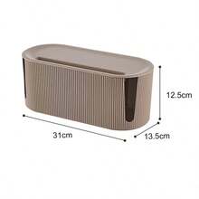 Multi-Functional Nordic Style Plastic Cable Management Box, Desktop Organizer, Suitable For Cable Management And Storage, Large Capacity, Can Hide Small Items, Dust-Proof And Insulated, Suitable For Office Desk, TV, Computer, USB Hub And Sockets, Space-Saving Home Organization Solution