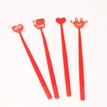 4pcs, Valentine's Day Pen Heart-Shaped Pen Ballpoint Pen Valentine's Day Party Gift Pen School Office Supplies Birthday Gift New Year's Day Happy, Back To School, School Supplies, Colors For School