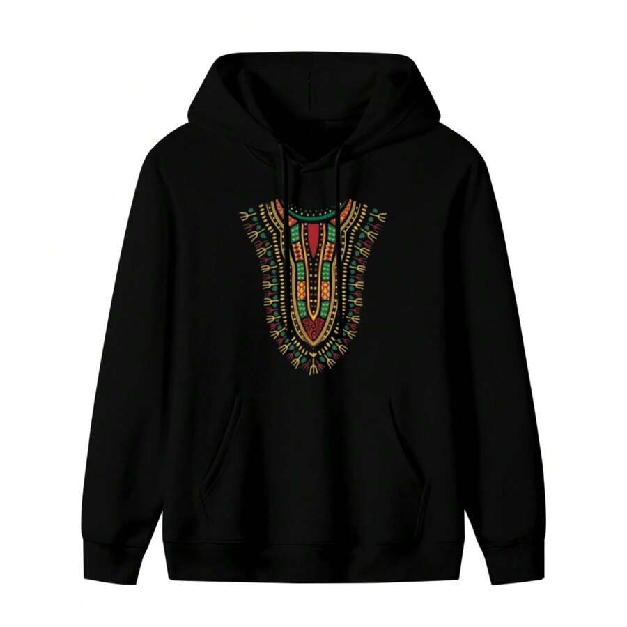 African Print Traditional Dashiki Pride Attire Kente Hoodie - 款式3 - 查看 1