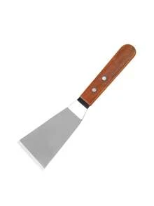 1pc Stainless Steel Flat Shovel, Wooden Handle Cooking Shovel, Flipping Spatula, Tiramisu Shovel, Cake Shovel, Steak Frying Spatula, Iron Plate Barbecue Spatula, Pizza Spatula, Cooking Stir Fry And Fried Egg Spatula, Cake Cutter, Cake Scraper - Multicolor - View 13