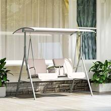 Outdoor Swing Chair Canopy Patio Garden Hanging 2 Person Yard Furniture Grey - 預設 - 查看 1